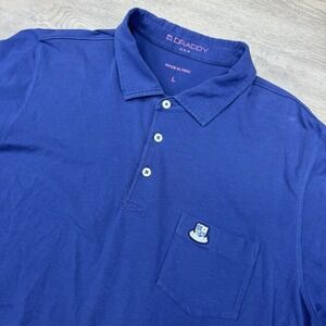 B Draddy‎ USA Blue Crest Logo Polo Men's Sz L Company Logo Golf Casual